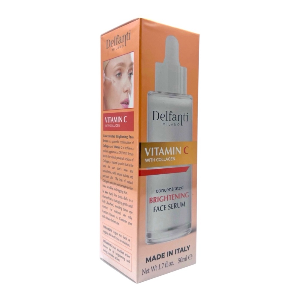Delfanti Milano Vitamin C W/Collagen Concentrated Brightening Face Serum 1.7 oz